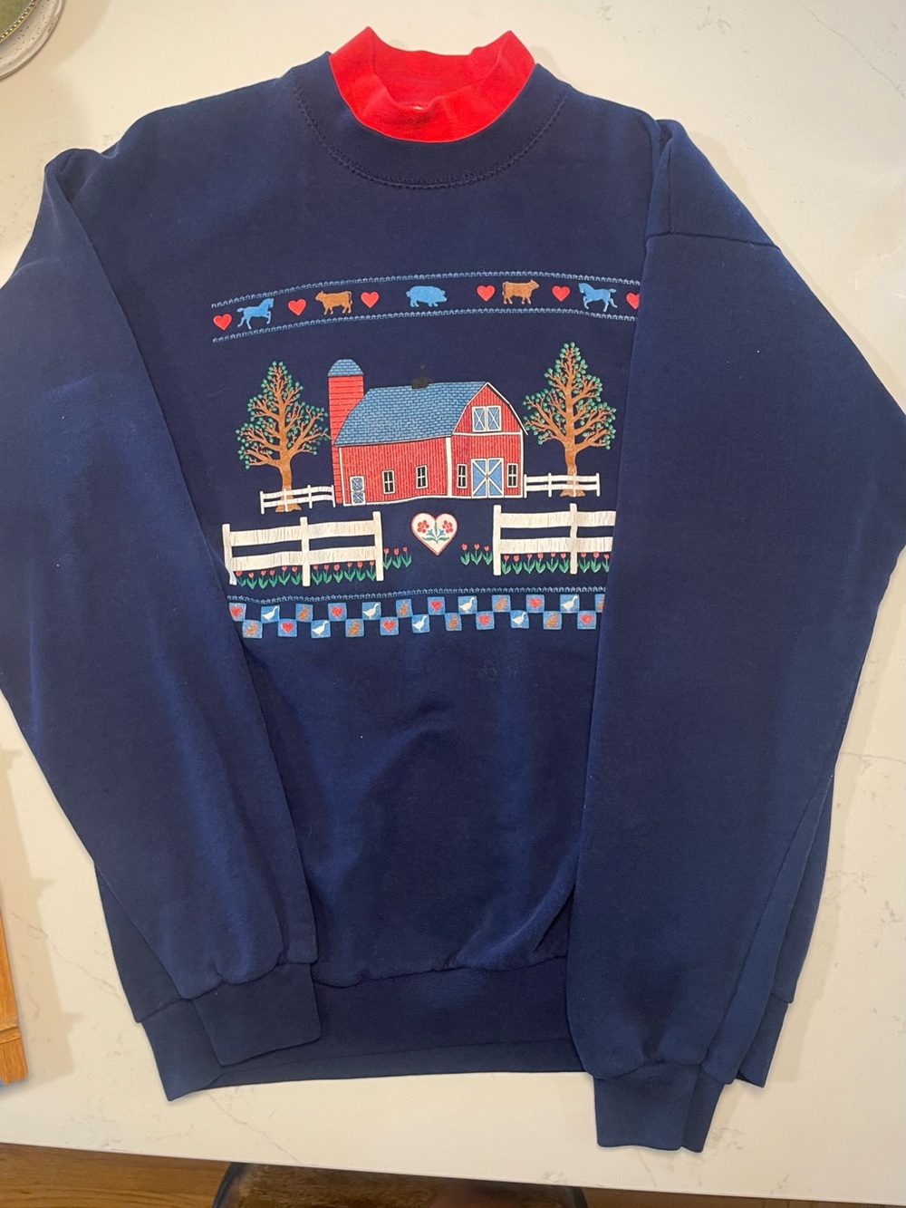 VTG Grandmacore Barn Sweatshirt Women’s L - Picture 1 of 5